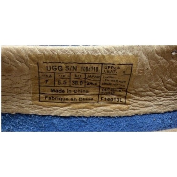 UGG Australia Women's Blue Suede Espadrille Boat Shoes Moccasins Size 7 - Picture 6 of 6